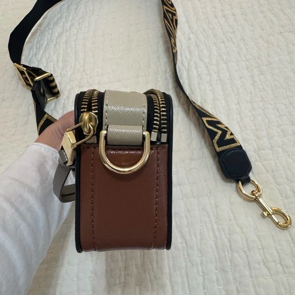 Marc Jacobs Crossbody Bag in Gray with Gold Accents